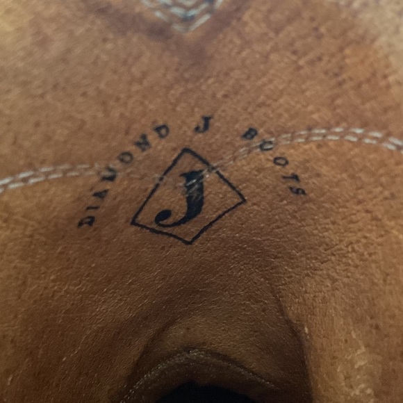 Diamond J boots by Justin vintage leather - Picture 3 of 7